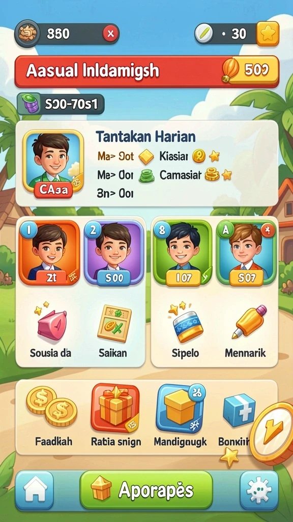 neoparty - Tampilan antarmuka yang menarik dan mudah digunakan.