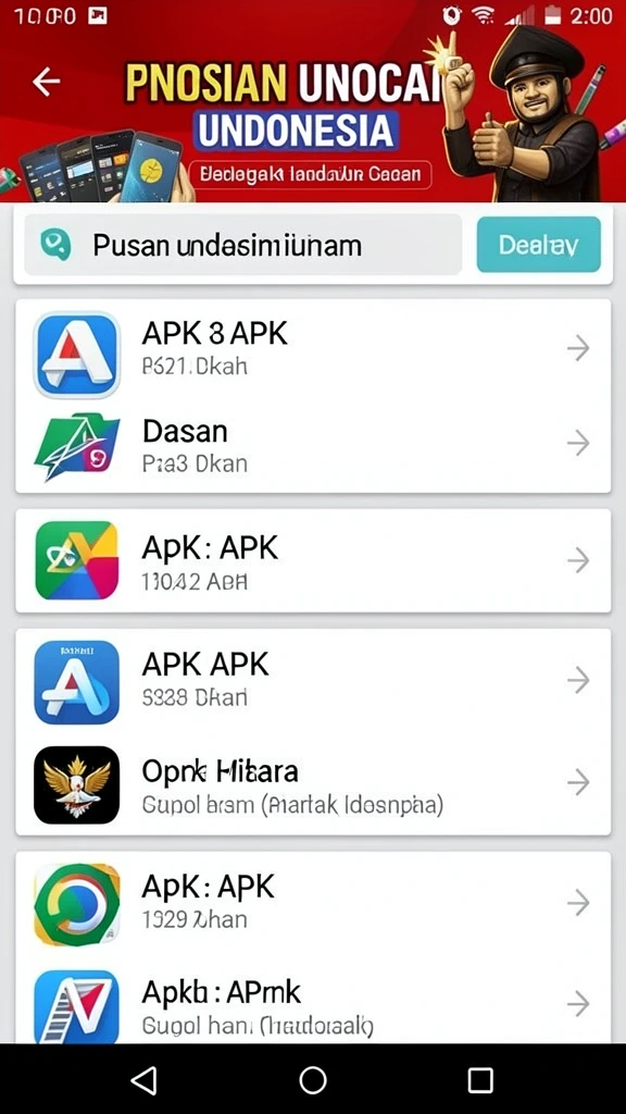 republik77 - Screenshot memperlihatkan tampilan awal permainan dengan desain yang menarik.